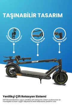 Electroll N85 1200W Elektrikli Scooter - Gorsel 4