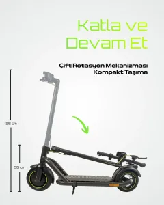 Electroll N85 1200W Elektrikli Scooter - Gorsel 8